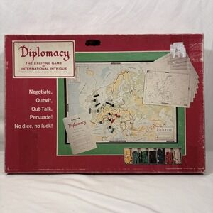 Vintage Diplomacy Game Games Research 1971 Model 9100 Red Box 100% Strategy Wit